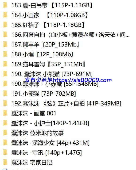 【无水印】蠢沫沫合集1-197套 【113GB】 2