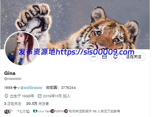 抖音39w粉 微博50w粉网红 希希GINA 大尺度私拍流出 1.2GB 2