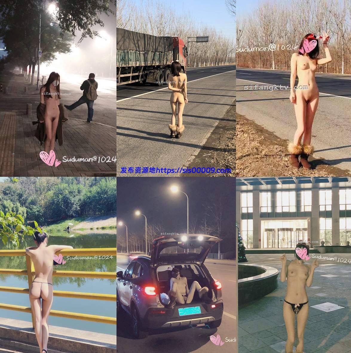 绝美露出女神【suduman】共5套露出+私拍作品，超精品【180P/42MB】 1