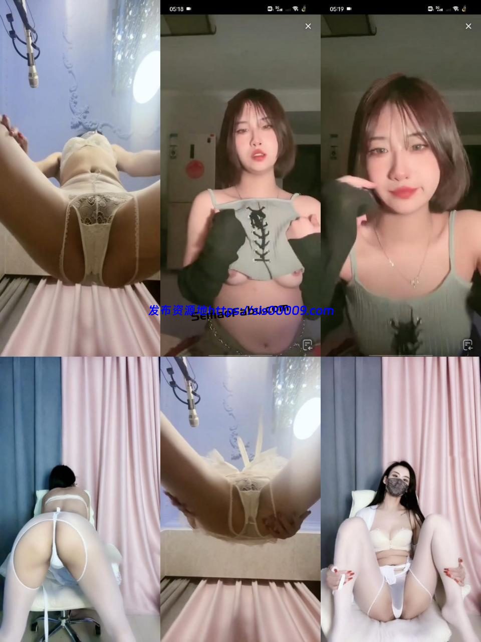 【抖音福利】王紫+小羊bb 私播露脸露点模拟被操4部 1