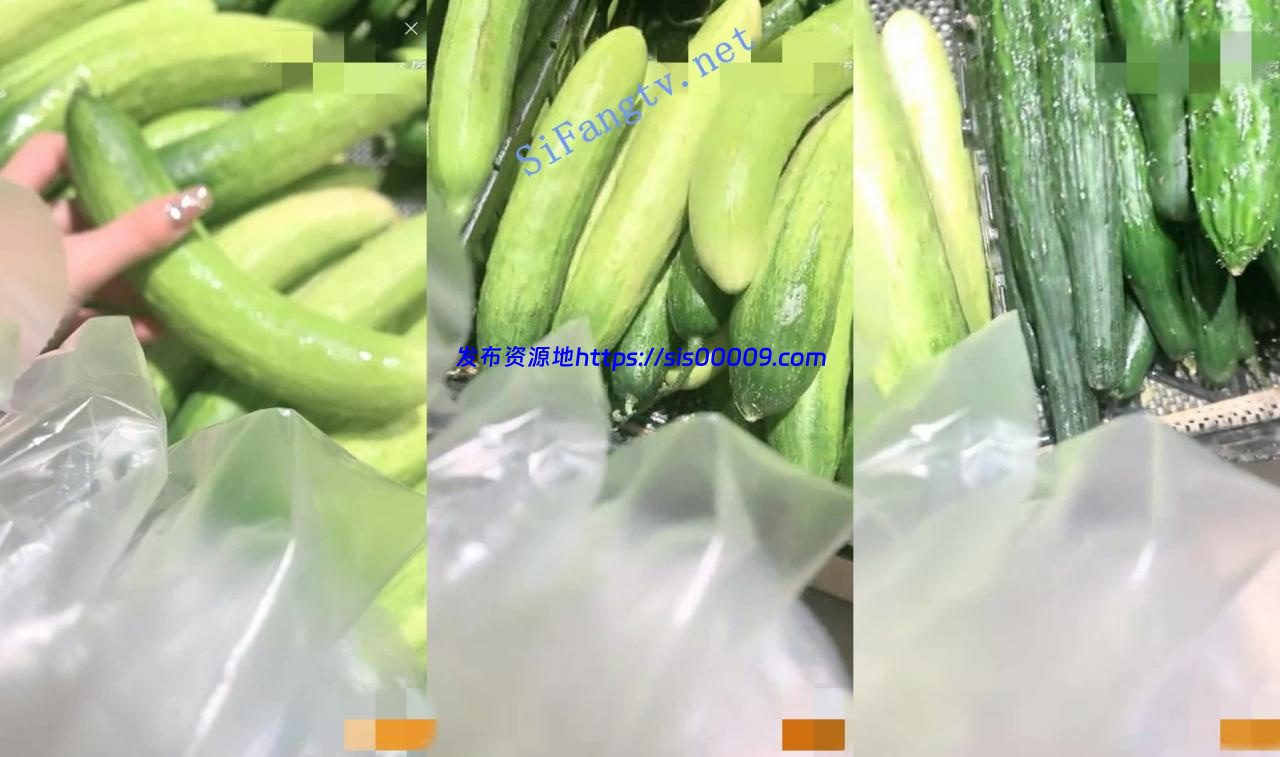 【旺仔牛逼糖】菜市场刚买的黄瓜回家就自慰 牛奶浴+啪啪 1
