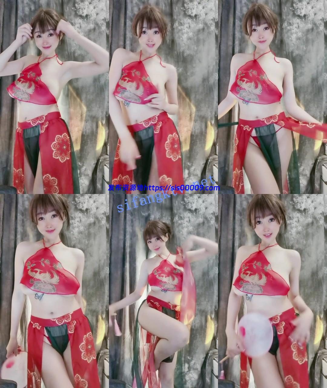 舞蹈系G乳女神【烟雨蒙蒙】一字马绝美扇子舞 大奶抖飞起 6