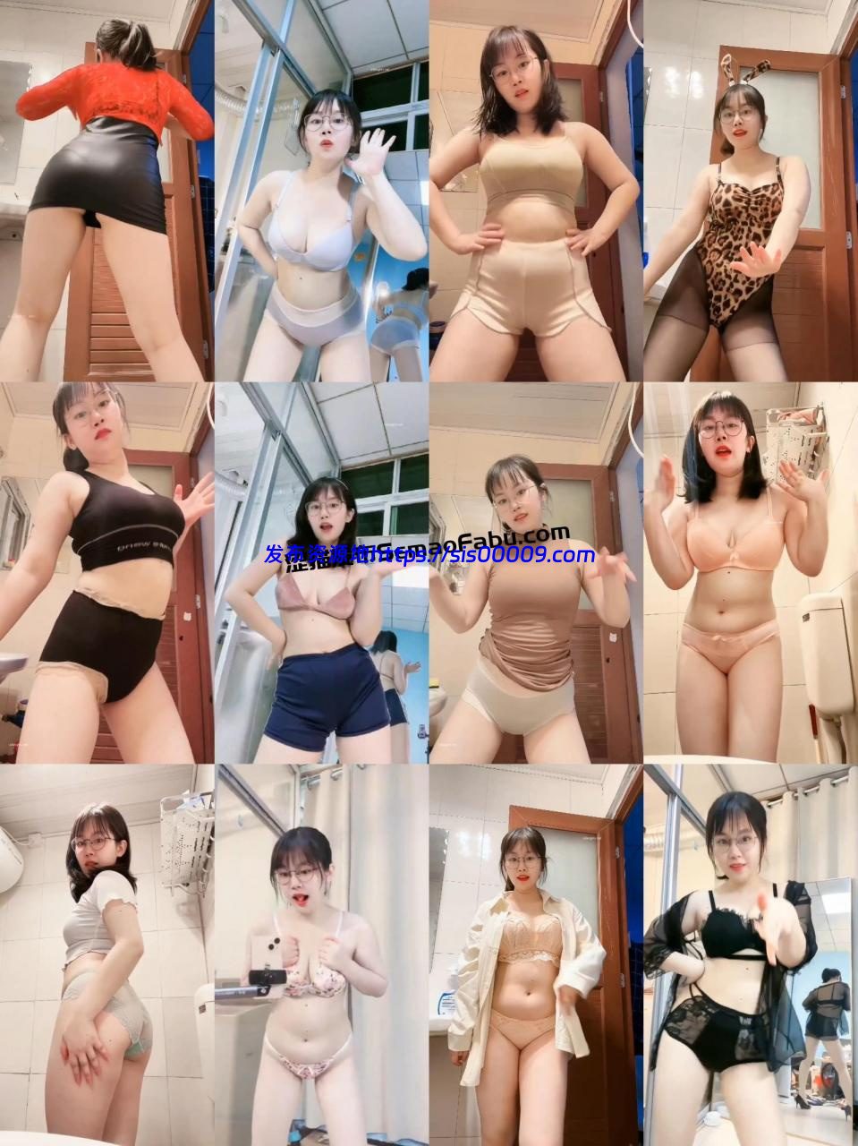 【快手福利】微胖眼镜妹 小叶叶 内衣骚舞抖奶47部 1