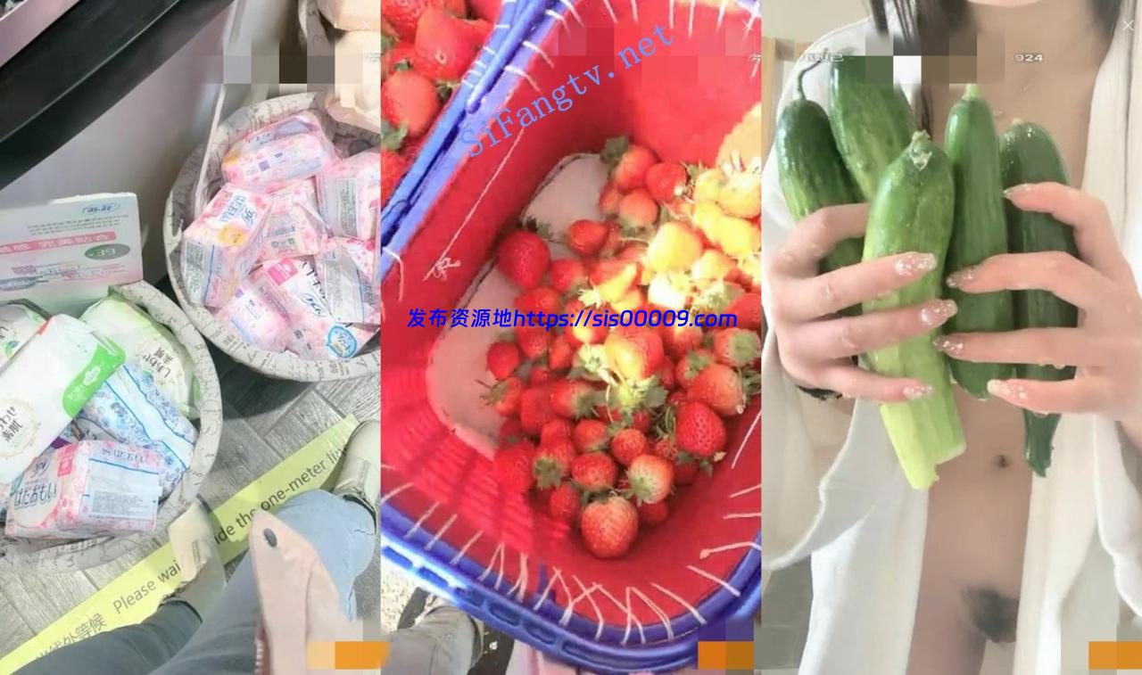 【旺仔牛逼糖】菜市场刚买的黄瓜回家就自慰 牛奶浴+啪啪 2