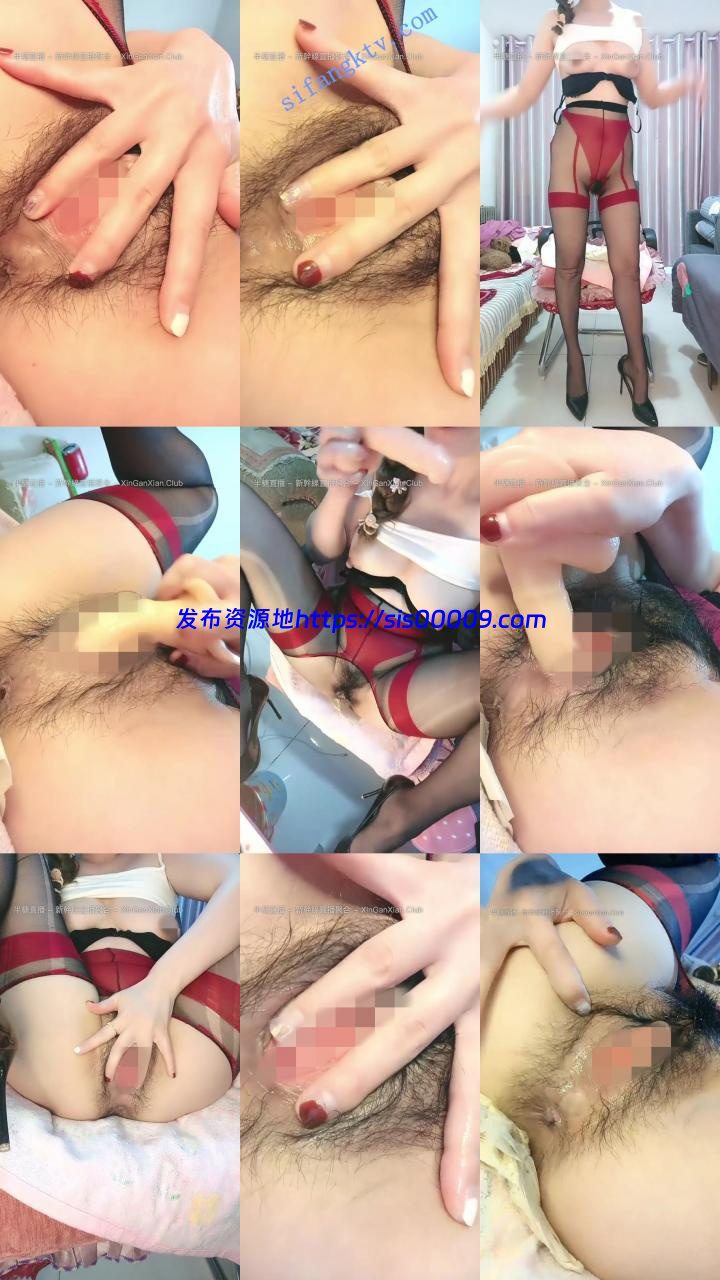 【蜜桃妹妹呀】红色内裤黑丝大长腿，小穴对着镜头特写 3