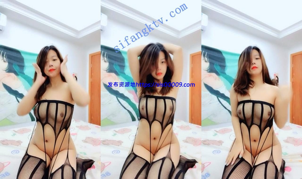 ₩【小周不睡觉】高跟连体情趣网袜上帝视角掰开紧致嫩穴 5