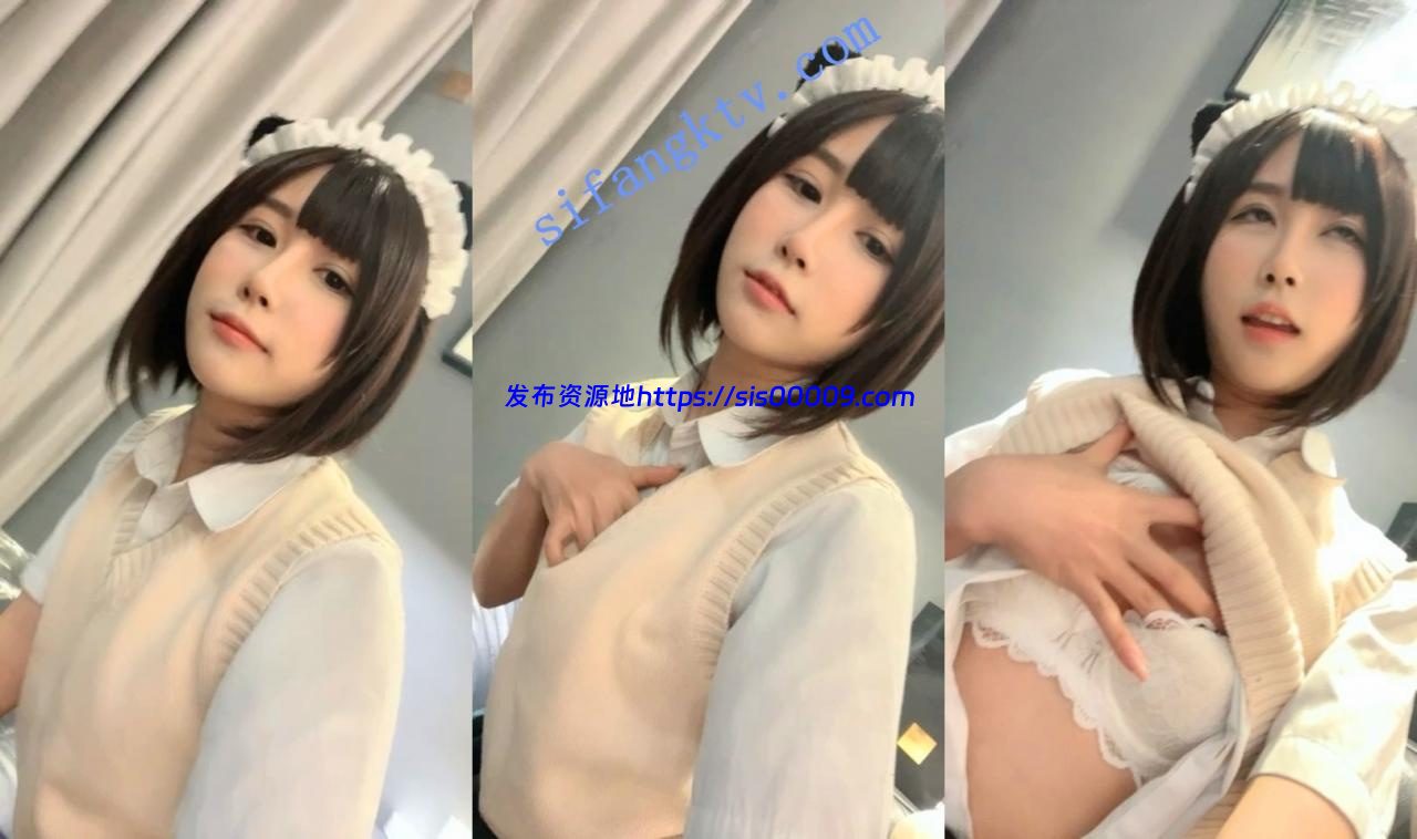 ₩【白白白羊】1/14广州学生18岁稚气美女娇小身材收费房 1