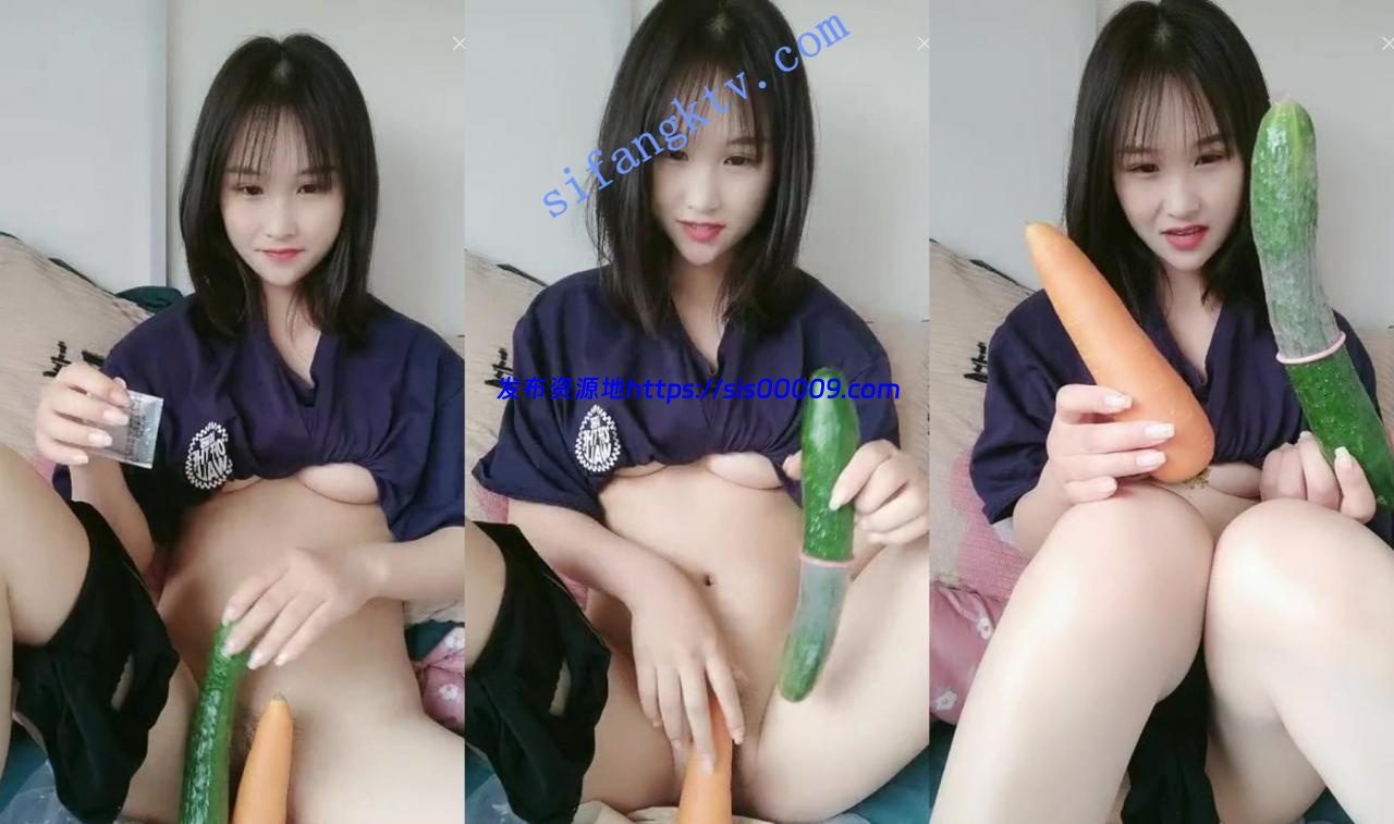 【宿舍偷偷直播】学生妹宿舍直播大秀，刚买来大黄瓜自慰 2