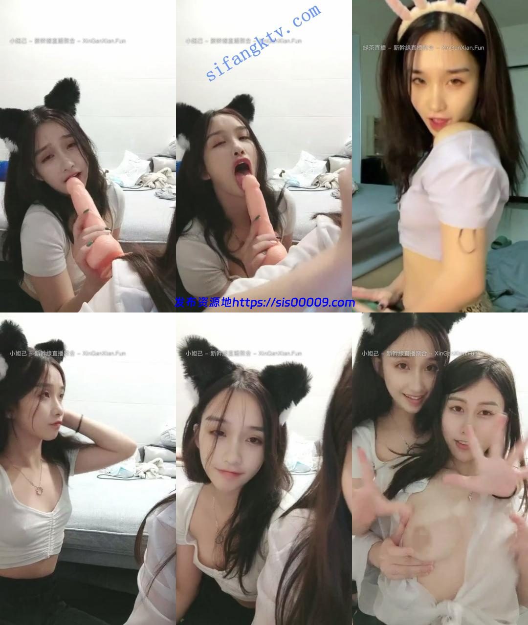 【水竍】人气破50万的大秀，两闺蜜互舔道具自慰风骚的很 1