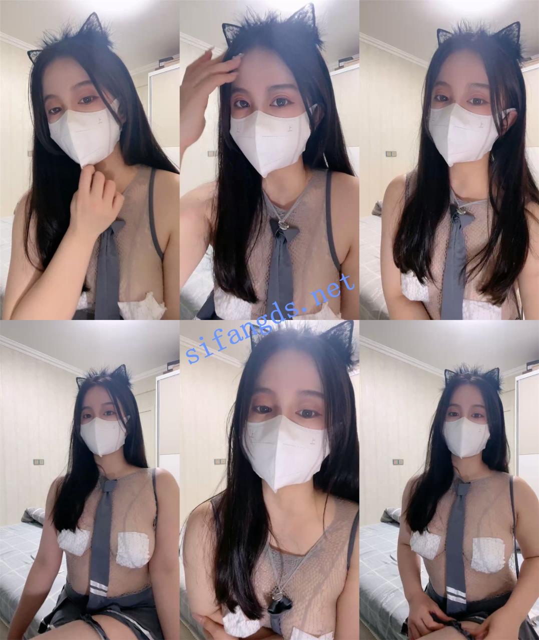 新人！G奶女神！带着口罩都美到炸~【00后小姐姐】自慰~喷水 1