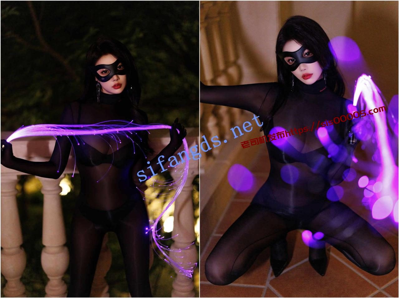 ✨秀人网 杨晨晨✨黑丝高跟红色情趣骚丁+黑暗系女王范！ 5