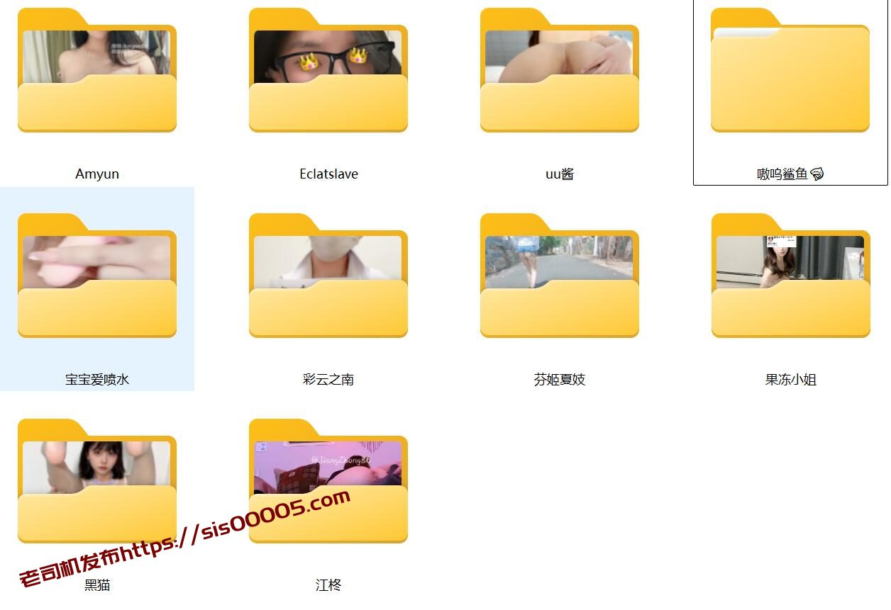 【萌妹网红私拍】最新整合 Amyun uu酱 江柊 黑猫 嗷呜鲨鱼10位 1