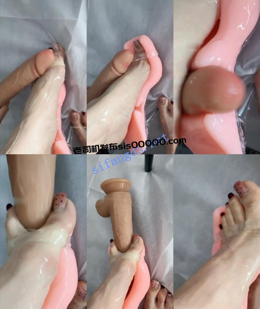 ❤️美脚女神【捷西】超色情的高跟鞋造型飞机杯润滑足交 5