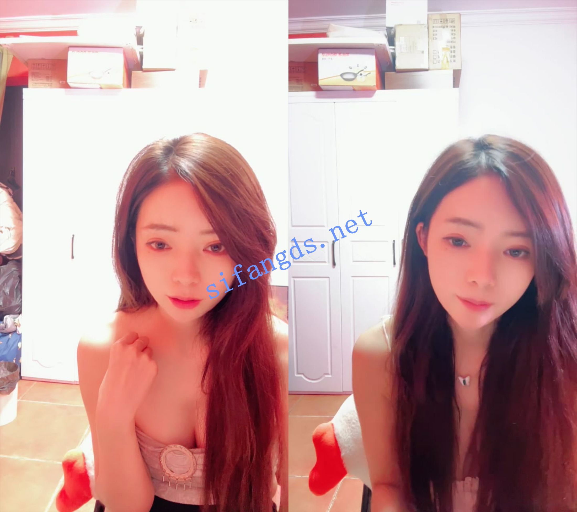 ██抖音热舞女神，【无虞】尺度全开，整个咪咪露出来跳 2