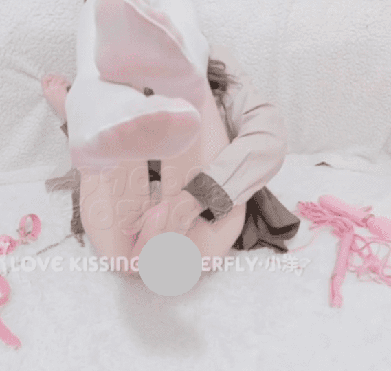 小洋  白色过膝袜 棕色jk学生制服  M腿自慰 道具震动嫩逼1V126M 1