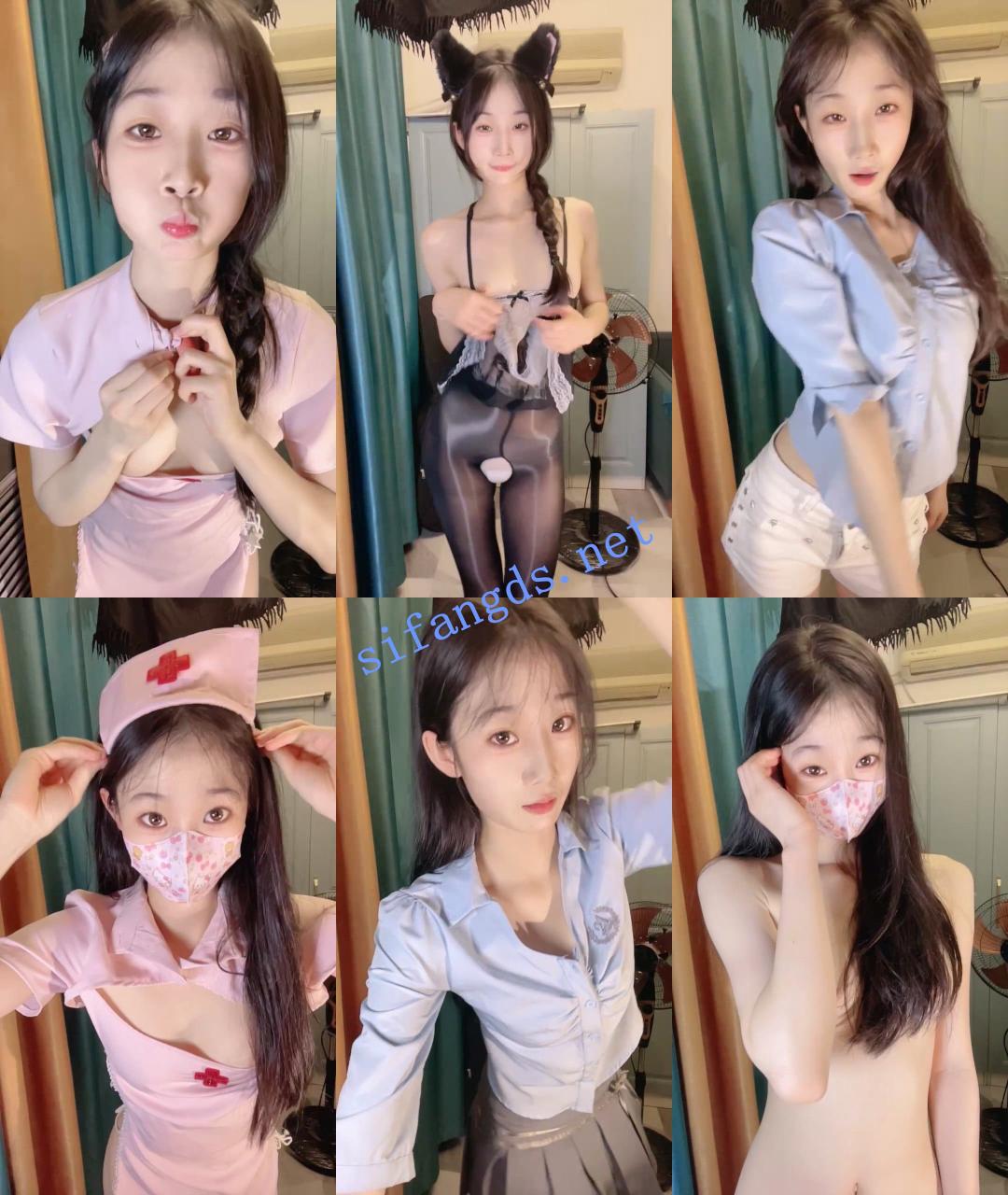 【呆呆小羊儿】骨瘦如材~青春的肉体~道具狂插无毛逼~好骚 1