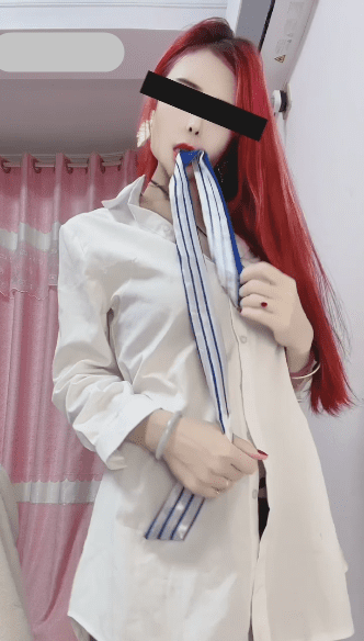 黑色透明连裤袜 空姐制服白衬衫 手指插进骚逼浪叫自慰 1V300M 1