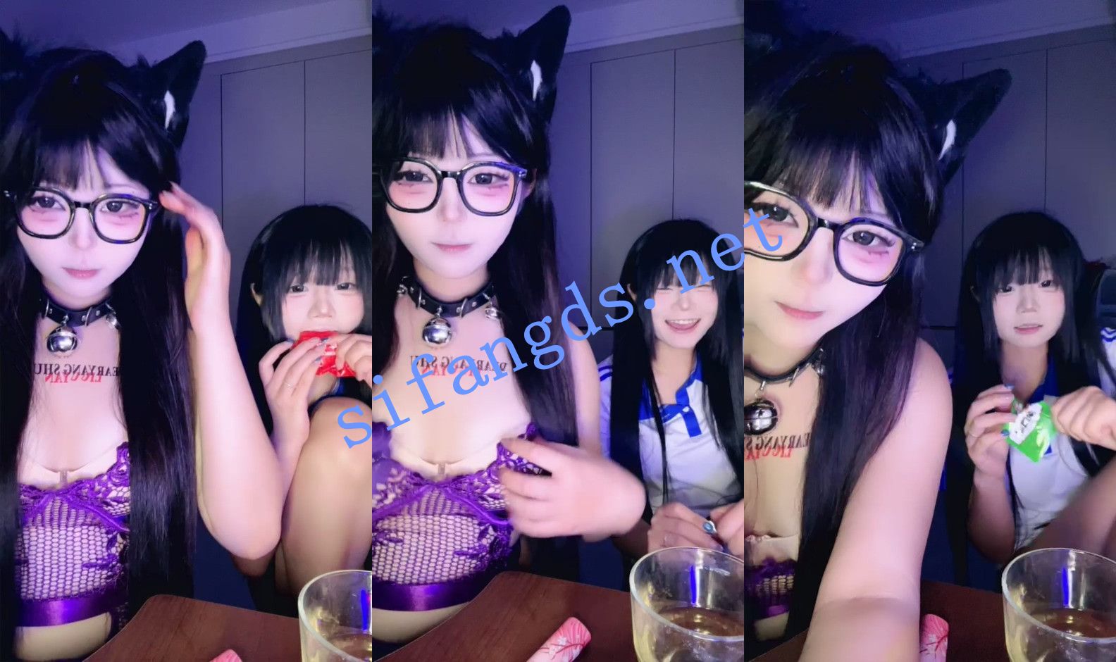 ⚡【魅魔米米】小妖精玩cosplay~和闺蜜互插叫爸爸~骚死了~ 1