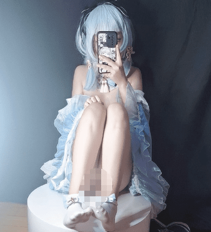 【沐沐酱】原神神里绫华女仆cos自慰 2