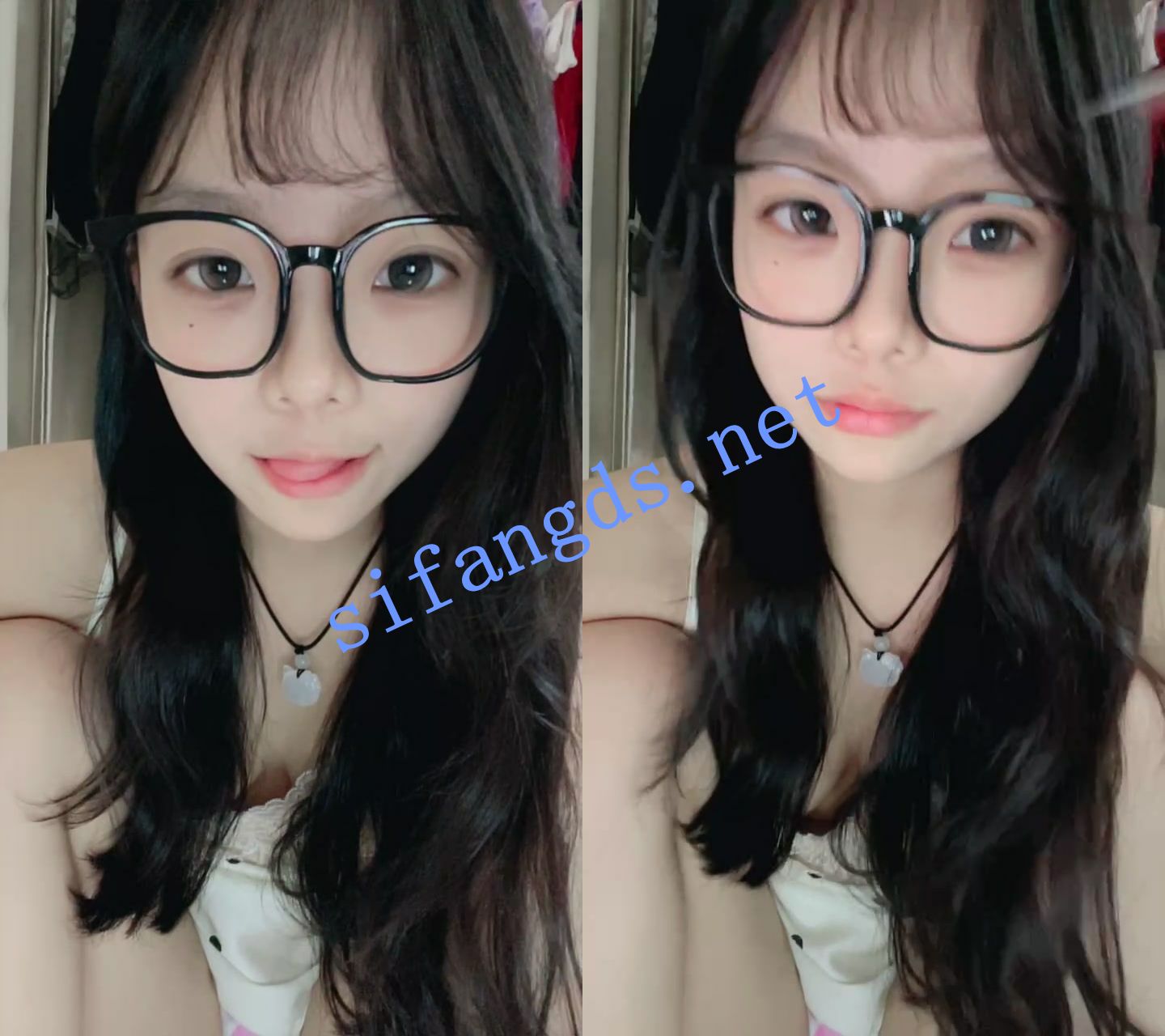 ██【清纯少女兔兔】好可爱，戴着眼镜的小妹，直播露出 1