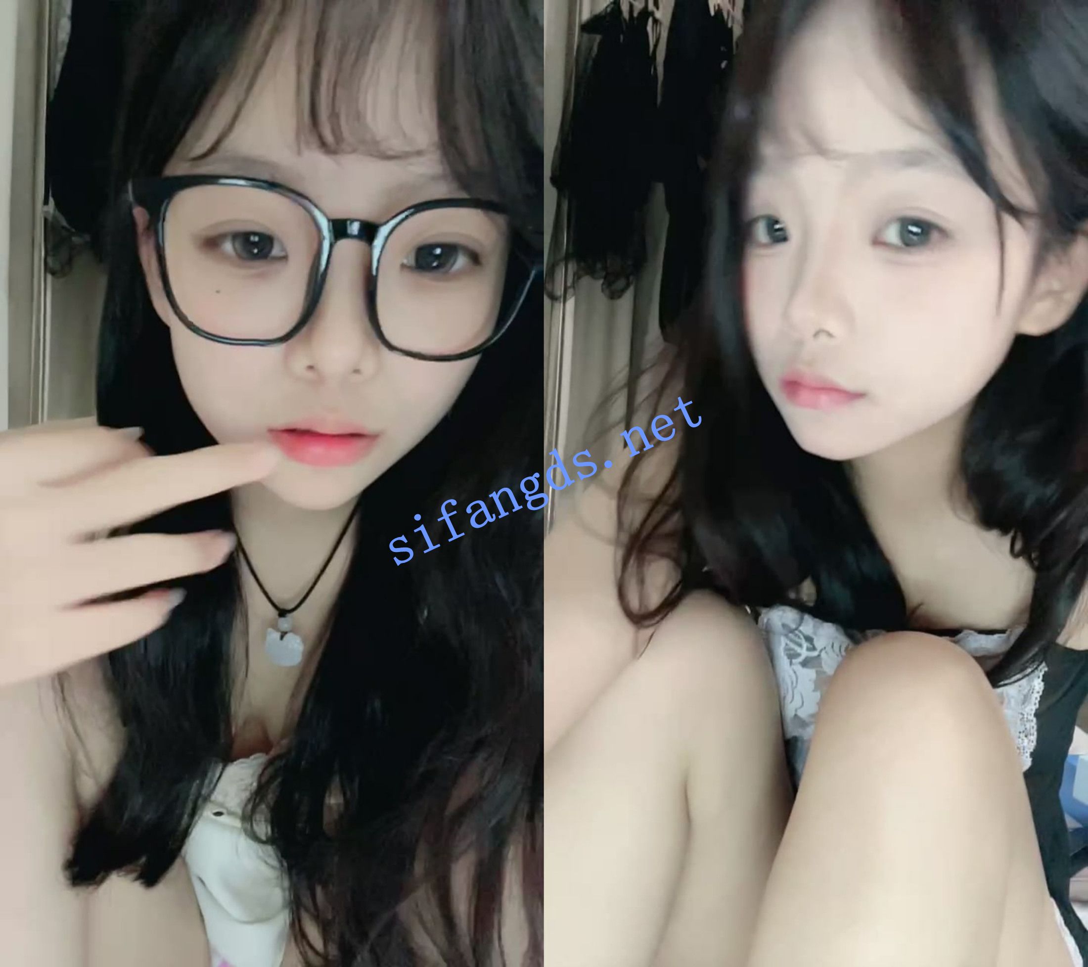 ██【清纯少女兔兔】好可爱，戴着眼镜的小妹，直播露出 2