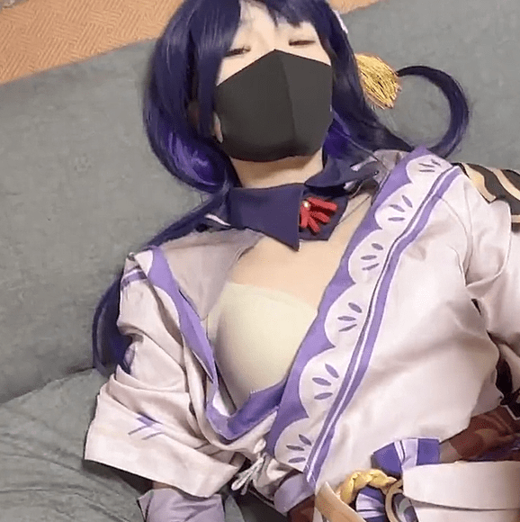 小妖酱cos雷电将军雷姆假吊啪啪 4