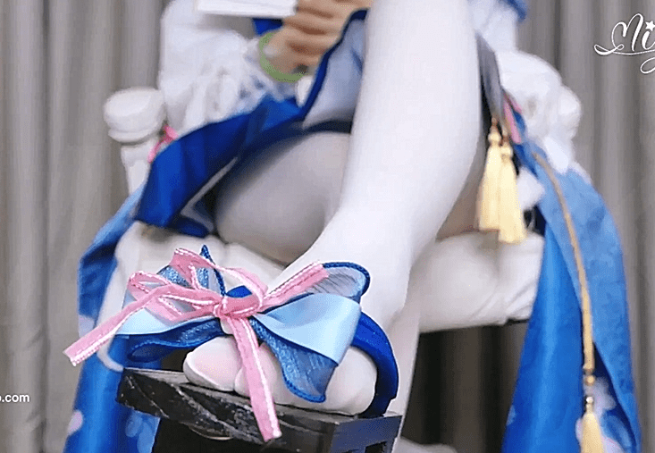 铃木美咲-白鹭樱华篇 cos原神神里绫华口交足交 6