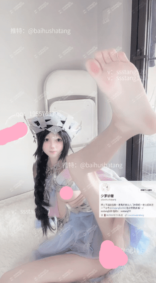 少萝砂糖 – [288定制] [露脸自慰] Cos西施乘鲤妖 水晶棒自慰 [1V-125M] 2