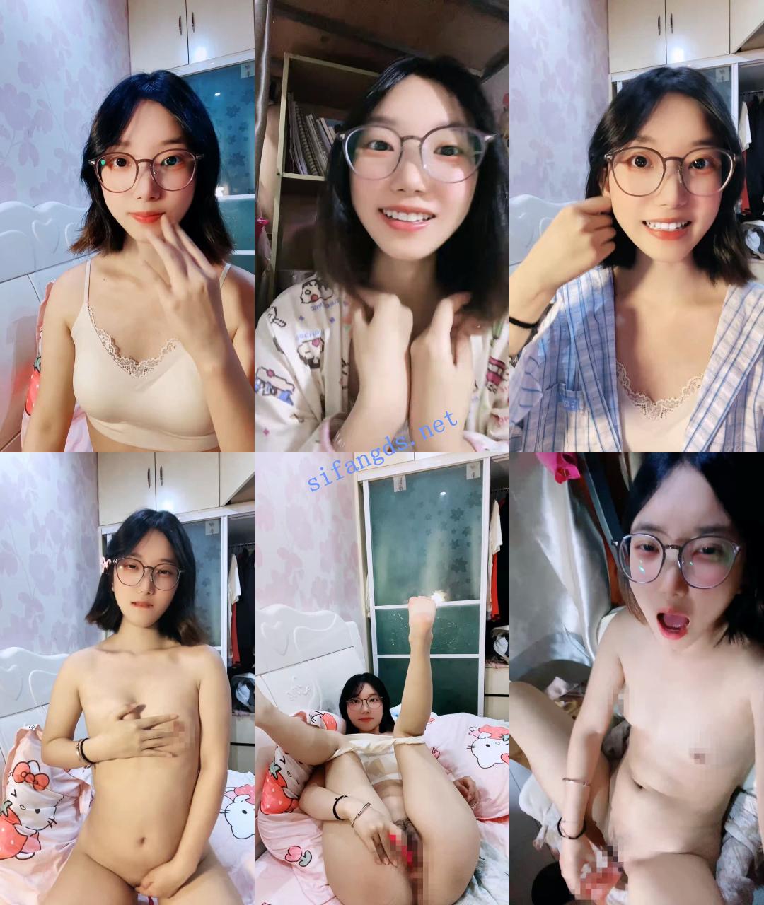 ♆♆【安安宝贝】清纯眼镜学妹~宿舍偷偷播~沐浴自慰~喷水 5