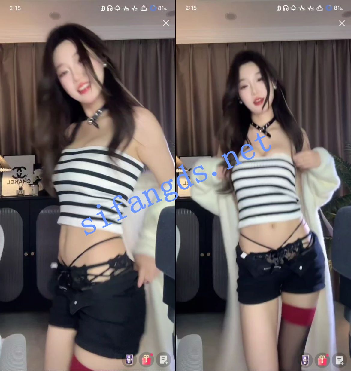 【抖音】月亮vera 脱衣舞 裸舞 道具自慰 喷水流白浆 9V 5