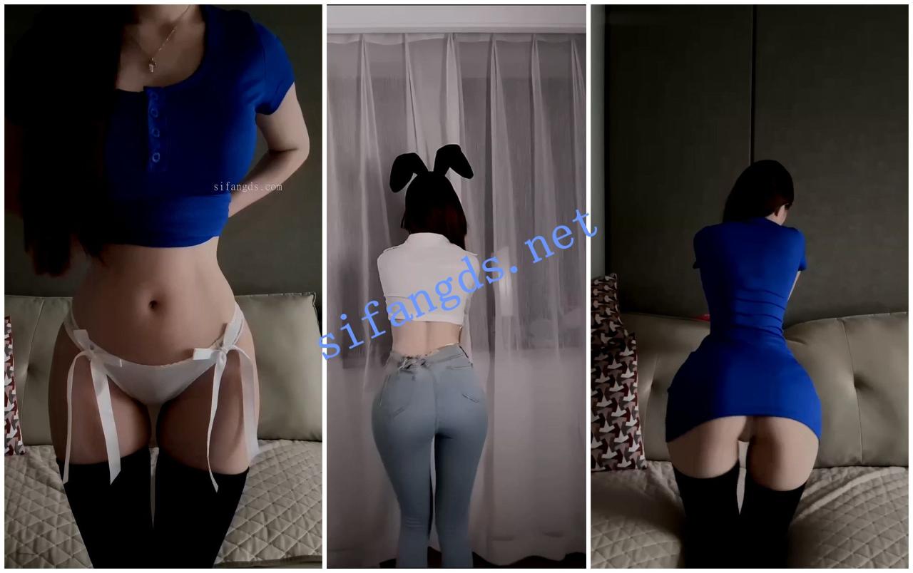 【快手福利】甜美妹子【娇妻Ting/桃桃】骚舞揉奶瑜伽裤③ 4