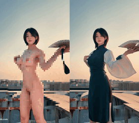 【Ai重磅】30分钟版本 轩子巨兔等8位网红AI脱衣对比 2K超清【8V】【12.1G】 17