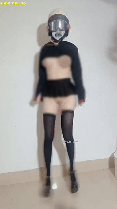 推特大奶头盔姬 喝水杯的猫 抖奶裸舞动感摇摆第二弹【75V】【964M】 13