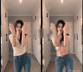 【AI重磅】抖音网红 小白菜晚上好 一只77 脱衣舞蹈日常对比【2V】【1.67G】 12