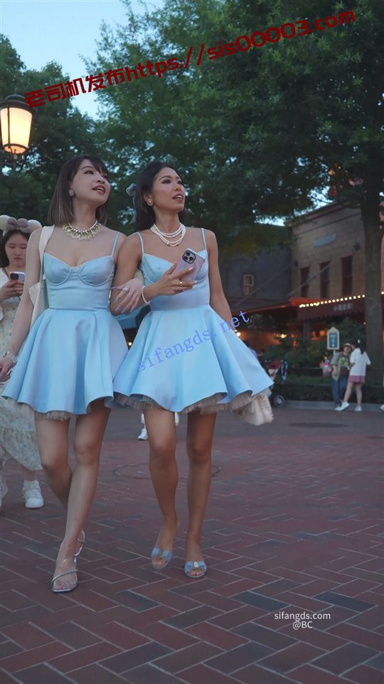 (BC-SSS-090)吊带公主裙姐妹..半蹲拍照被CD..竟然都穿丁字裤【1V】【959M】 1