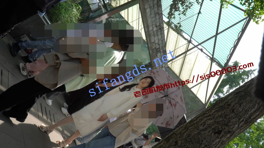 【永久专享】（空城原创）旗袍长裙美女逛公园，淡绿N包裹肉臀【1V】【256M】 4