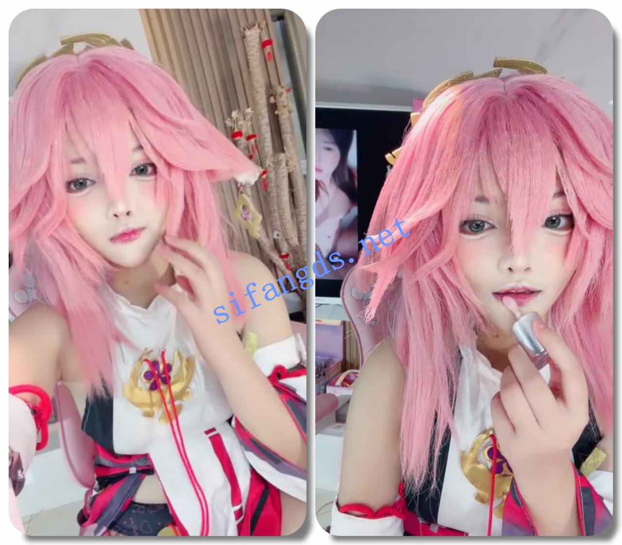 ██Cosplay角色扮演~【张晚萌】大咪咪，收费房肛塞自慰爆浆 1