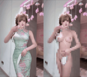 【核弹】AI裸舞大神级制作最新100多位主播 正常+AI舞蹈对比【306V】【2.71G】 21