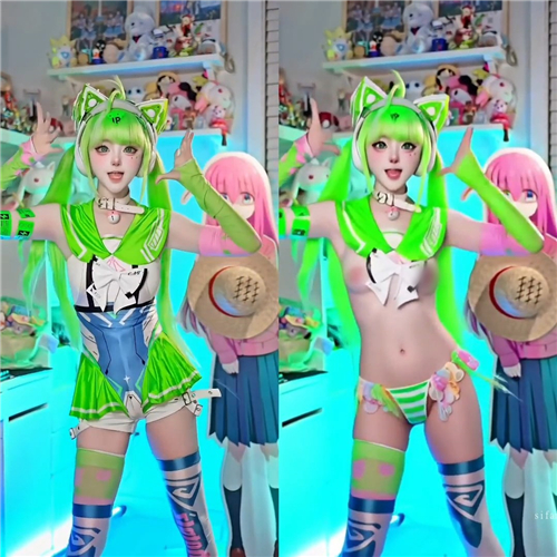 超能！AI脱衣网红美女万象合集 抖音风去衣裸舞对比 第七篇【230V】【1.58G】 33