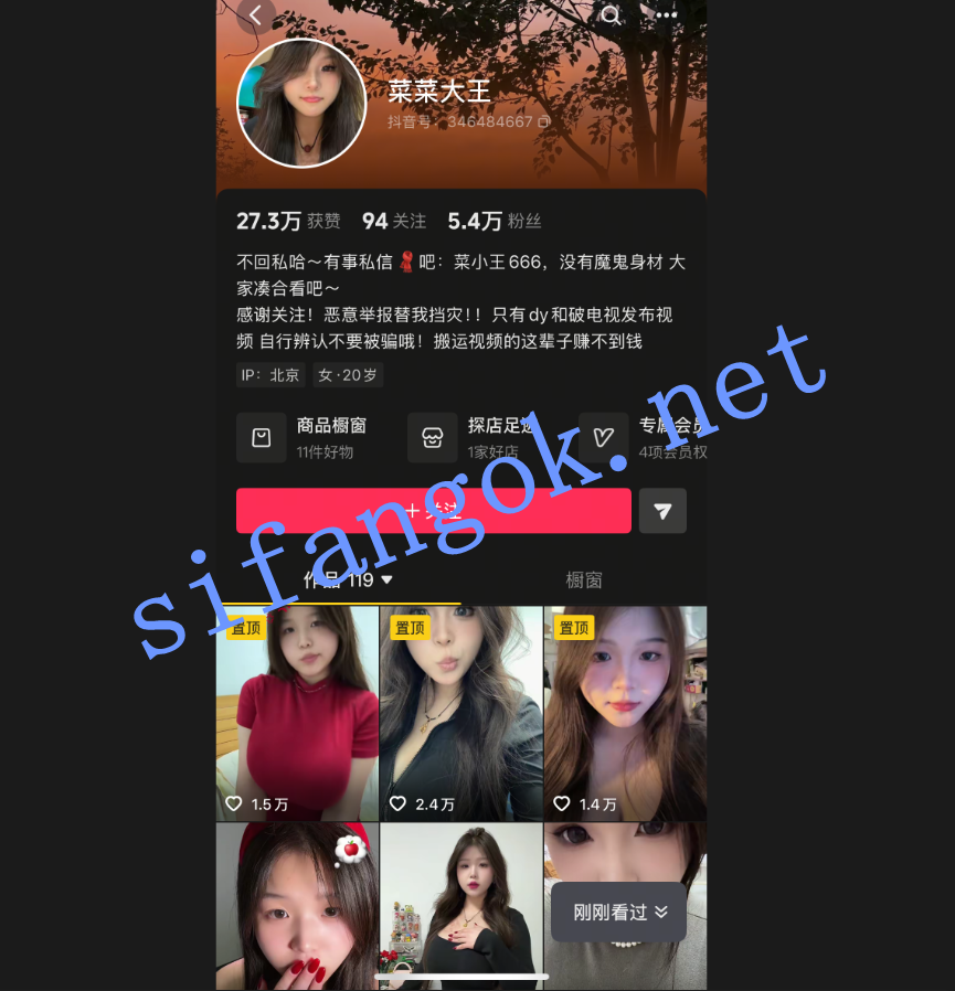 【抖音B站巨乳】菜菜大王 定制露点视频 加充电擦边福利【54V4P】【480M】 3