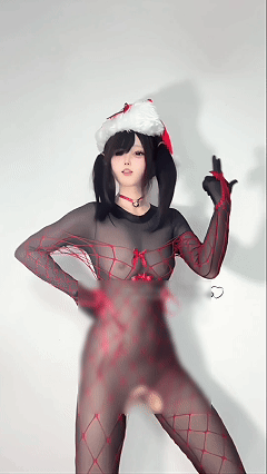 推特顶级COS 希尔薇 2025岁末福利裸舞 圣诞套装顶顶飞【19P9V】【393M】 8