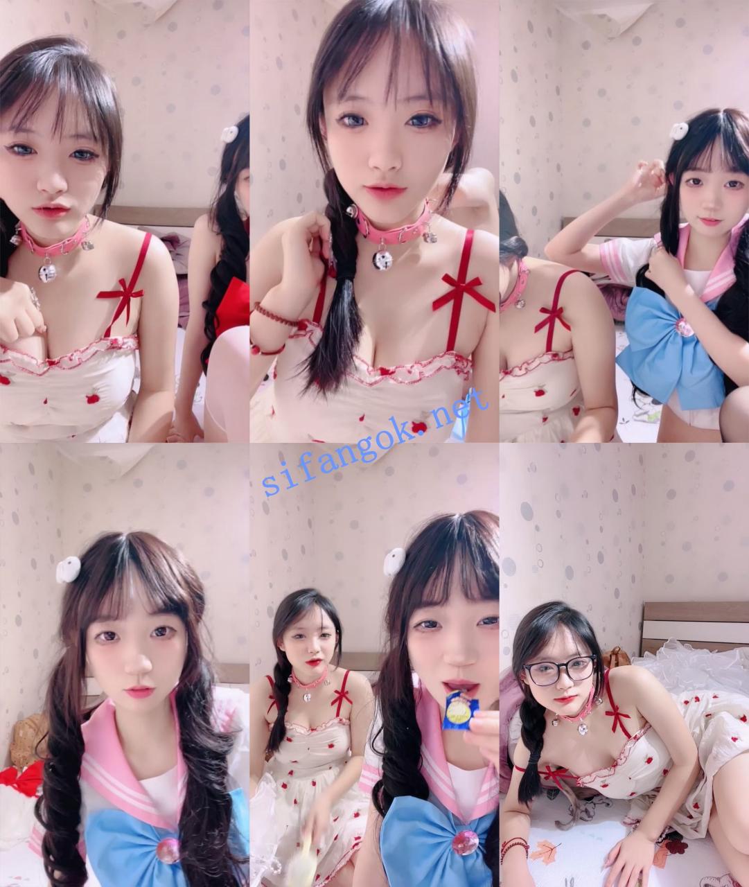 √甜美小萝莉~【邪恶双马尾】和漂亮闺蜜一起全裸道具自慰~ 1