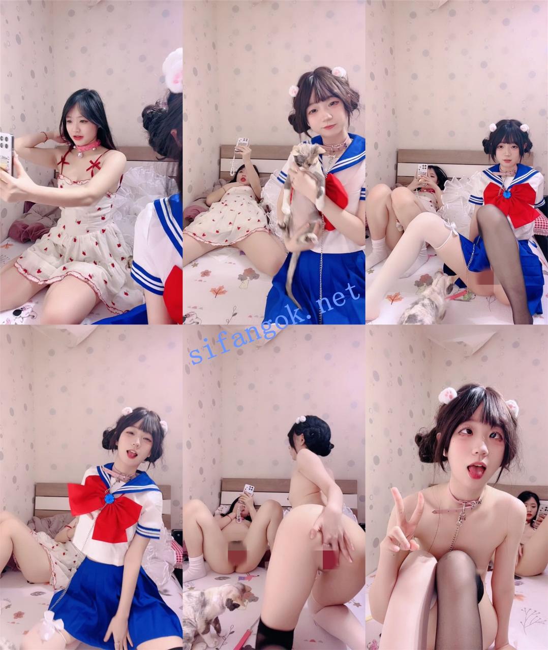 推荐！两闺蜜强强联手大秀~【邪恶双马尾】道具狂插！包射~ 1