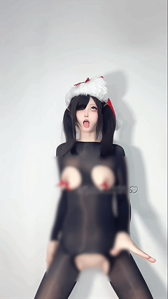 推特顶级COS 希尔薇 2025岁末福利裸舞 圣诞套装顶顶飞 3