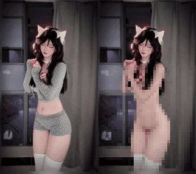 【核弹】AI裸舞大神级制作最新100多位主播 正常+AI舞蹈对比【306V】【2.71G】 24