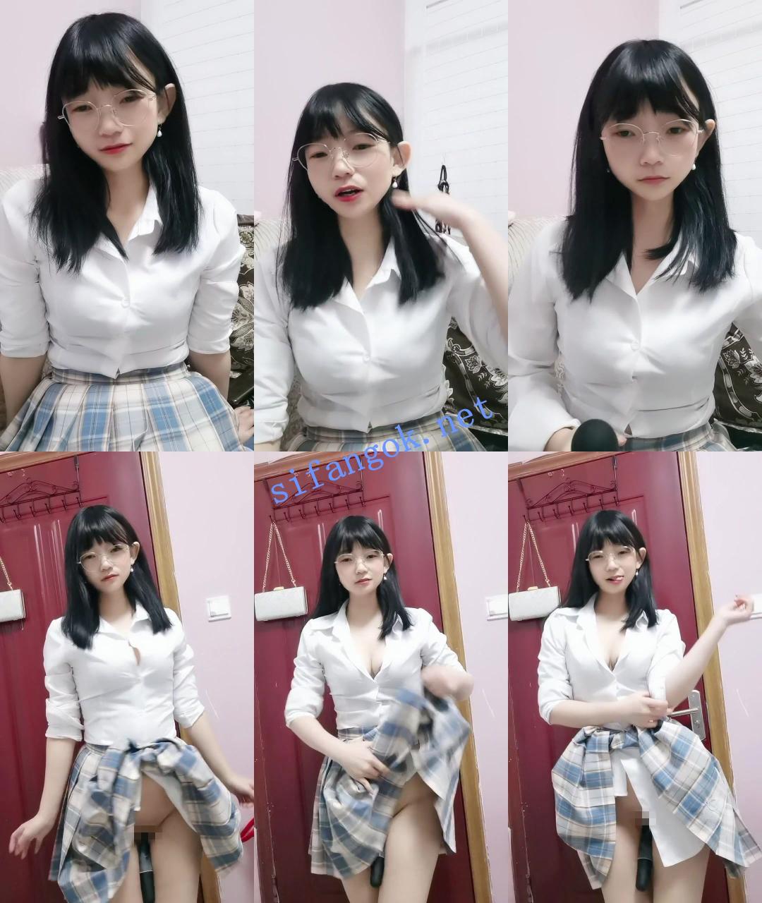 ☑️眼镜大学生！字母圈玩家~【SM小师妹】奶子拔罐~扇脸~！ 1