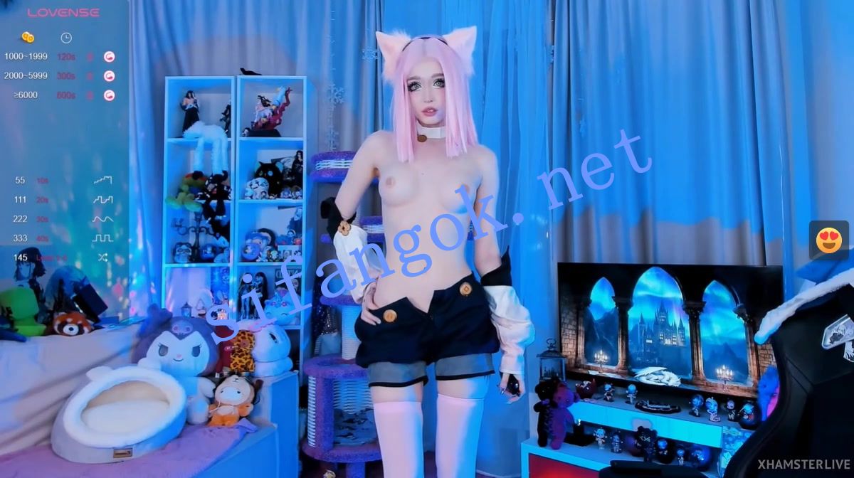 ❤❤❤ST欧美coser，Stripchat【Sparkland】皮肤特别特别白，大秀 2