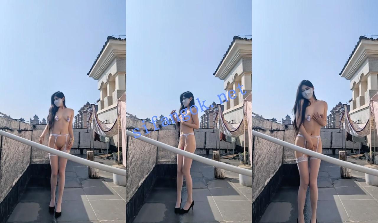 √172长腿女神^^【水水】神似关之琳~楼顶脱光扣屄 好刺激~！ 13