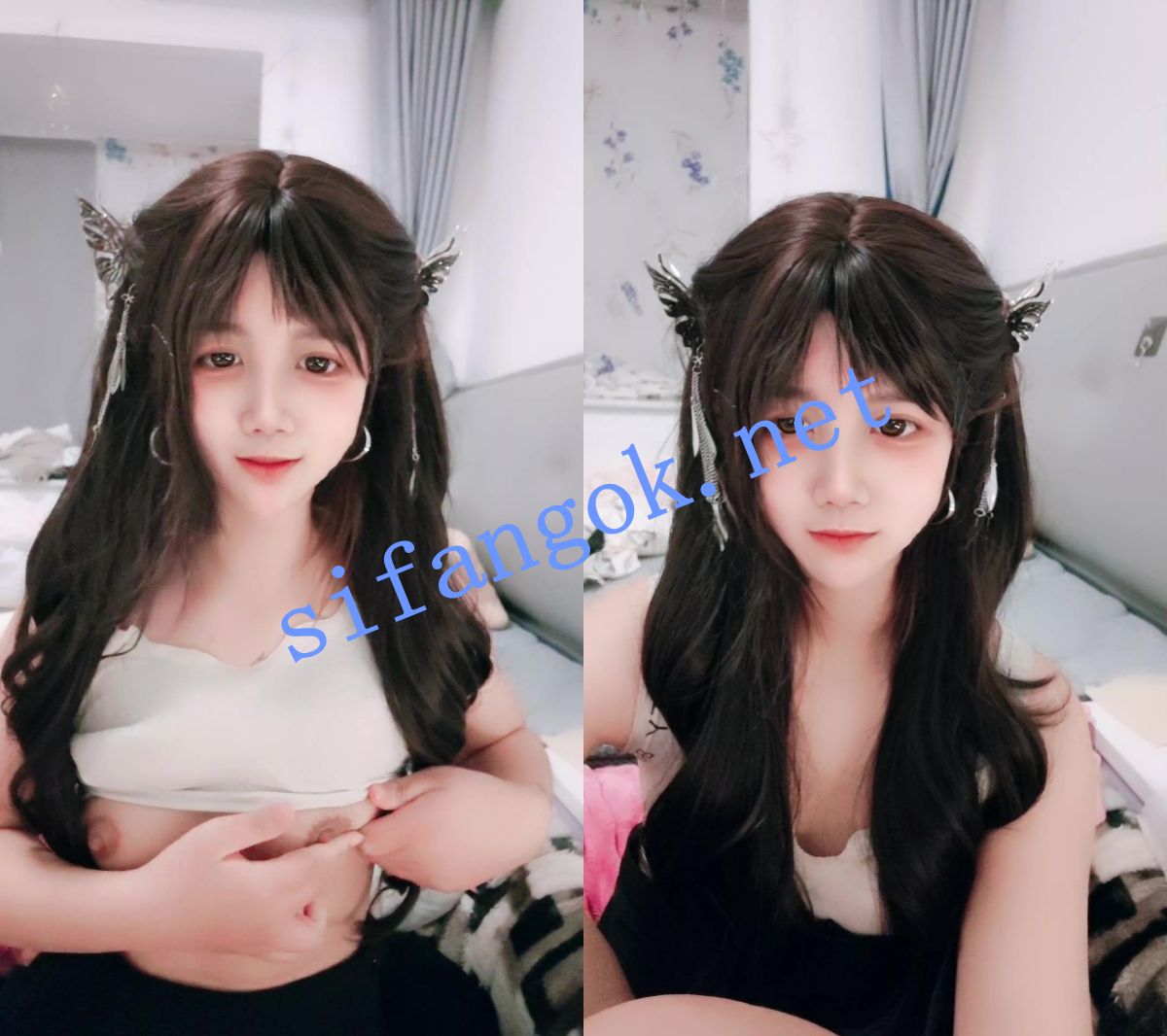 ██新秀美眉！【08妹妹】还在发育中的小妹妹直播间露奶逼 1