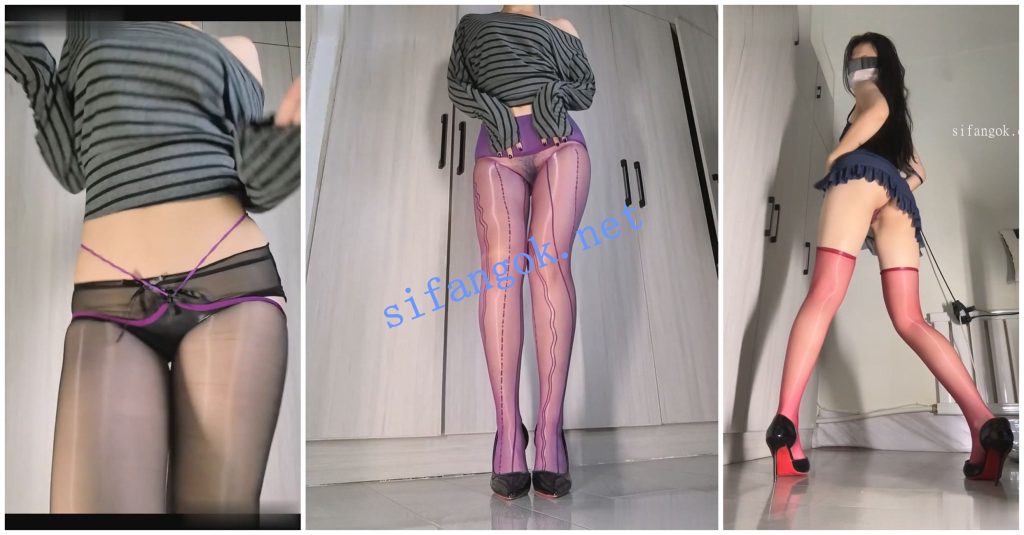 【抖音福利】风骚少妇【Baby.Stitch】亮油丝袜骚舞露阴毛【28V】【760M】 4